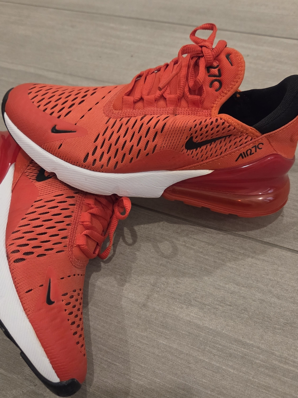 Nike Kids Air Max 270 Sneakers - Red with Black Accents